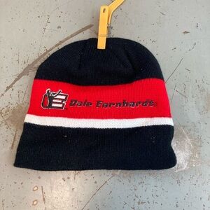 Kids Knit Beanie Hat - Red & Black